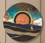 Digital Wall Art Circle Canvas Prints KD-MF 1114