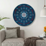 Digital Wall Art Circle Canvas Prints KD-MF 1112