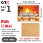 Canvas Big Size 7 Horses Vastu Frame - Image 3