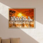 Canvas Big Size 7 Horses Vastu Frame - Image 4