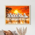 Canvas Big Size 7 Horses Vastu Frame - Image 5