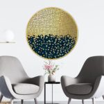Abstract modern art Premium Sparkle lamination Golden Slim Frame - Image 2