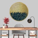 Abstract modern art Premium Sparkle lamination Golden Slim Frame - Image 3