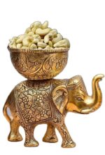 Brass Elephant Urli Bowl Ethnic Design Uruli Pot - Image 3