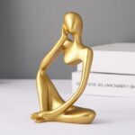 Decorative Abstract Thinker Men Statue Set of 3 Modern Art Showpiece - Image 3