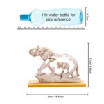 Elephant Statue with Baby Elephant - Image 3