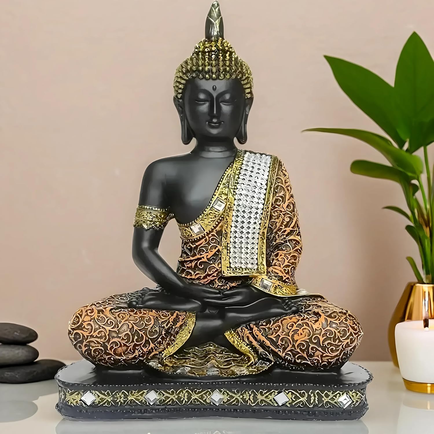 Grabbers New 25 Centimetre Meditating Sitting Buddha-3 Global Grabbers New 25 Centimetre Meditating Sitting Buddha Statue - Image 1