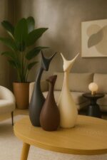 Lucky Deer Family Matte Finish Ceramic Figures - Image 3