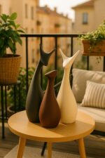 Lucky Deer Family Matte Finish Ceramic Figures