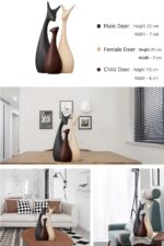 Lucky Deer Family Matte Finish Ceramic Figures - Image 10