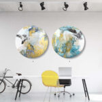 Digital Wall Art Canvas Prints 2 pc fram KD-MF 1120