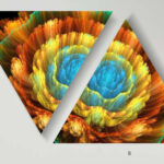 Digital Wall Art Canvas Prints 2 pc fram KD-MF 1121