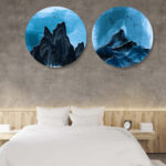 Digital Wall Art Canvas Prints 2 pc fram KD-MF 1125