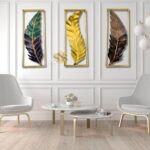 Metal Frame Leaf Set of 3 Wall Art Decorations - Image 3
