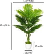 Plastic Fake Plants Artificial Floor Plants Large Tropical Palm Tree - Image 3