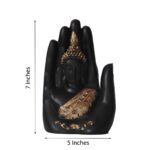Polyresin Golden Handcrafted Palm Buddha - Image 3