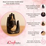Polyresin Golden Handcrafted Palm Buddha - Image 5