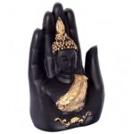 Polyresin Golden Handcrafted Palm Buddha - Image 9