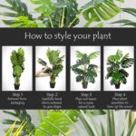 Red Roses with Leaves Artificial Tree Silk Plant. - Image 5