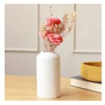 SPHINX Ribbed Pipe Ceramic Vase for Flowers