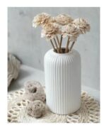 SPHINX Ribbed Pipe Ceramic Vase for Flowers - Image 6