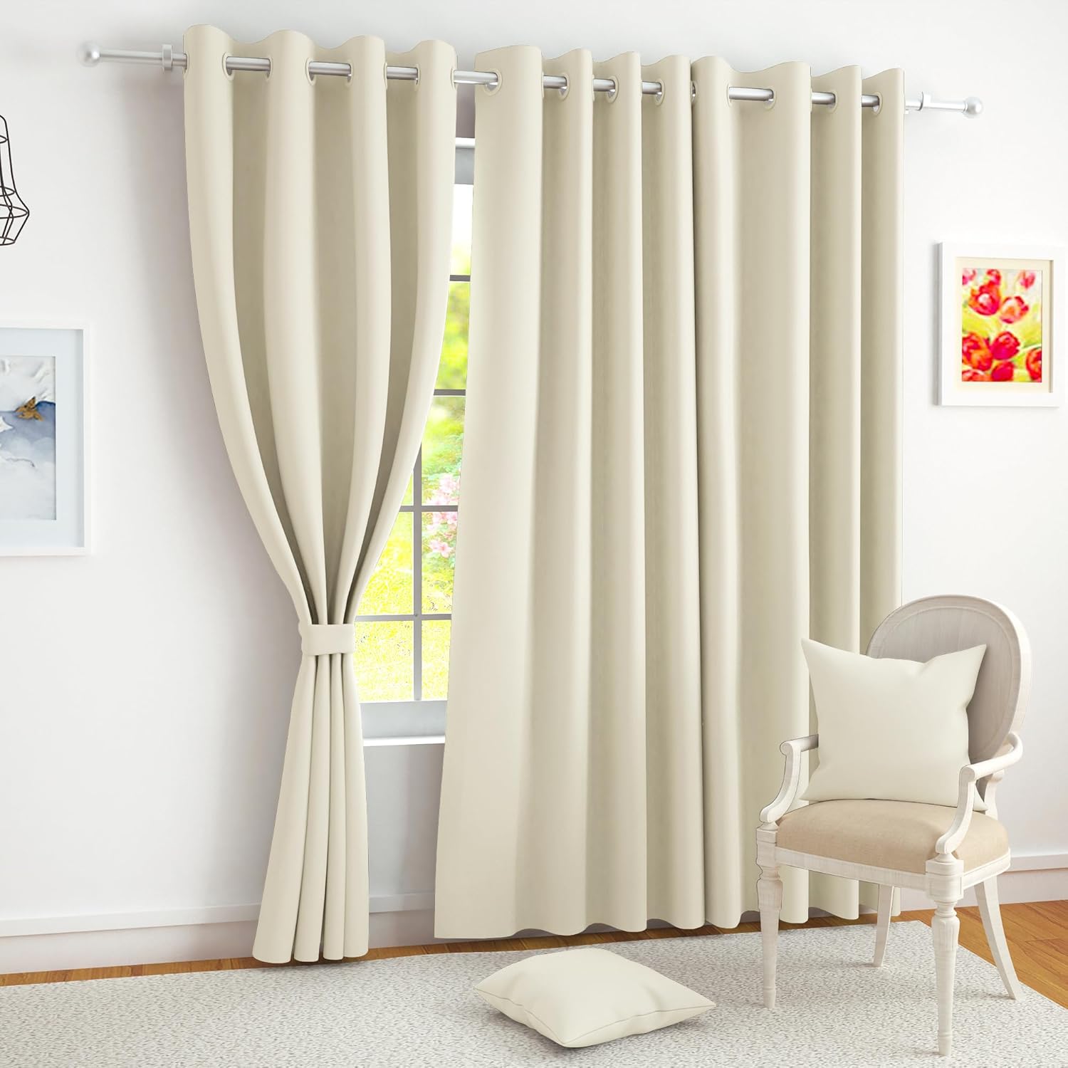 Story@Home Blackout Window Curtains 5 Feet Set of 2 - 1 Blackout Window Curtains 5 Feet Set of 2 - Image 1